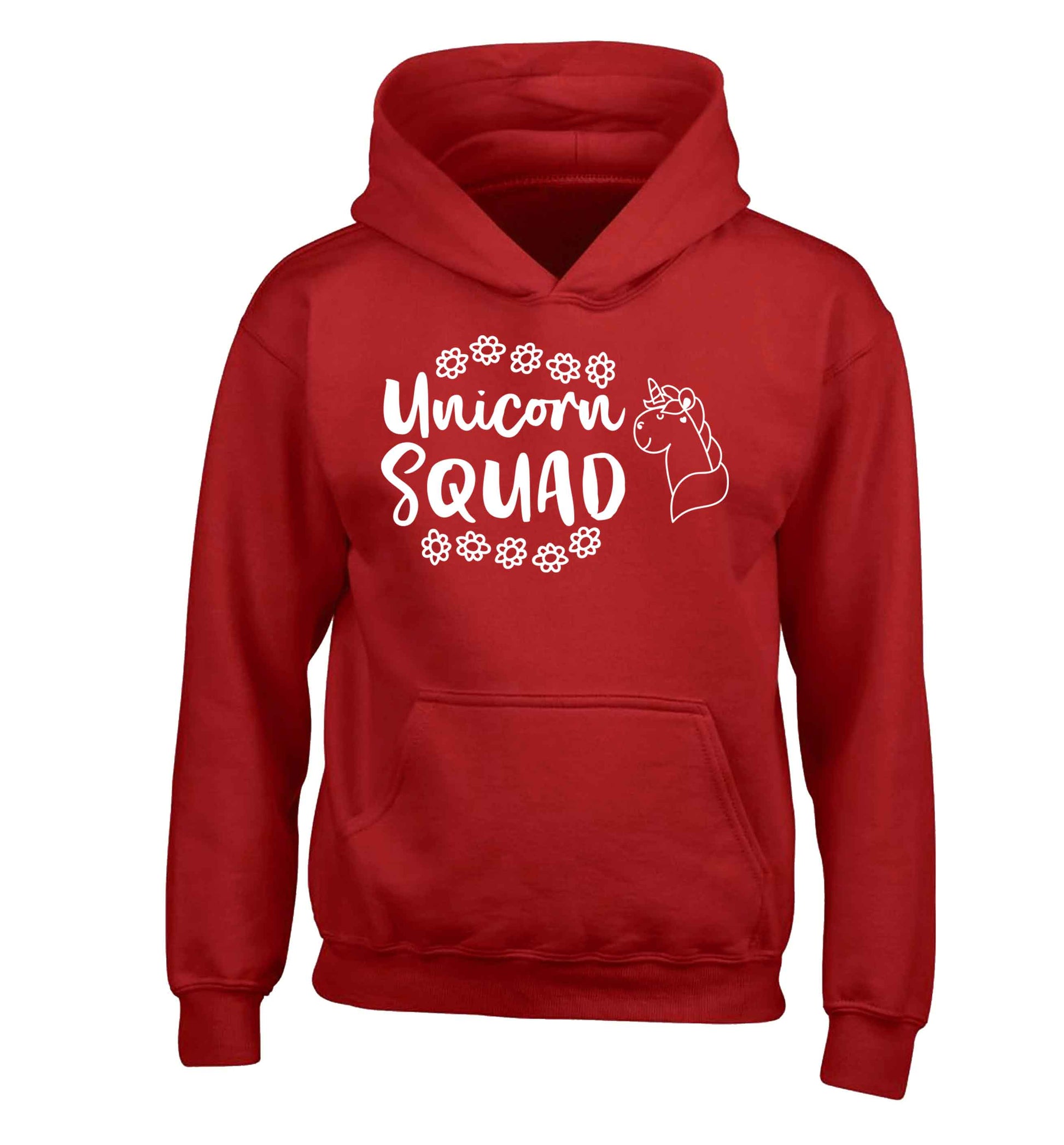 Unicorn Squad children's red hoodie 12-13 Years