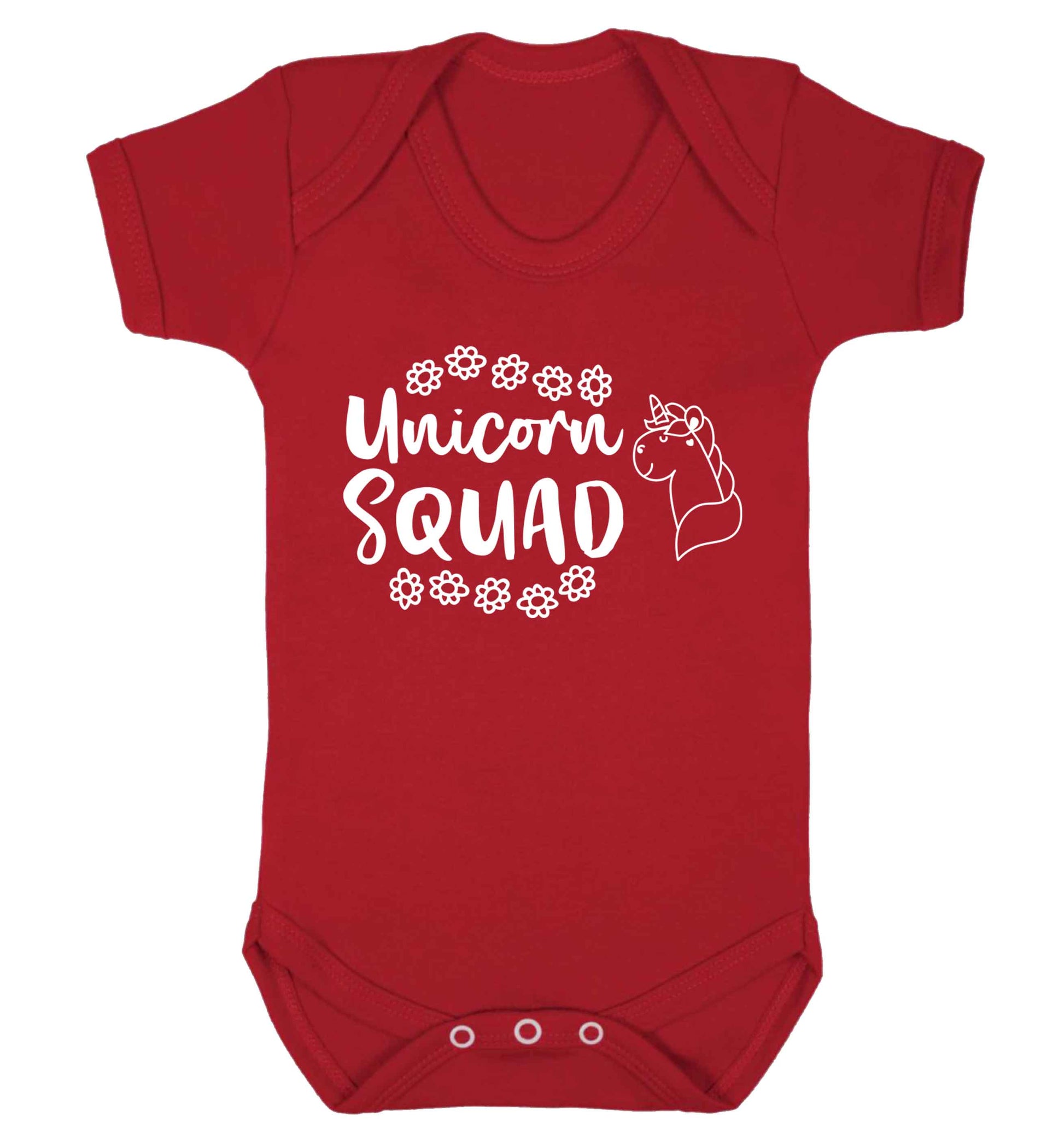 Unicorn Squad Baby Vest red 18-24 months