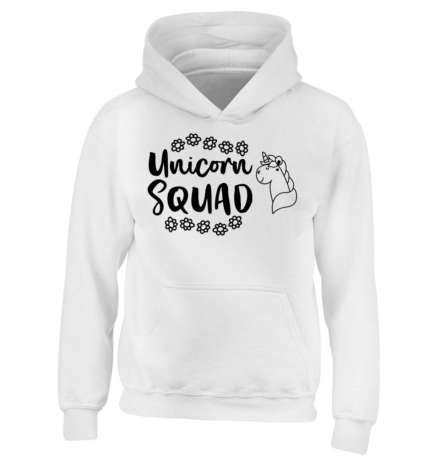 Unicorn Squad children's white hoodie 12-13 Years