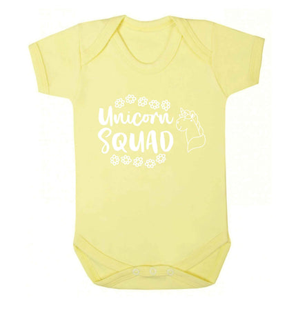 Unicorn Squad Baby Vest pale yellow 18-24 months