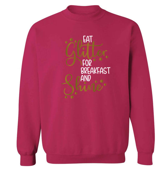 Eat glitter for breakfast and shine all day Adult's unisex pink Sweater 2XL
