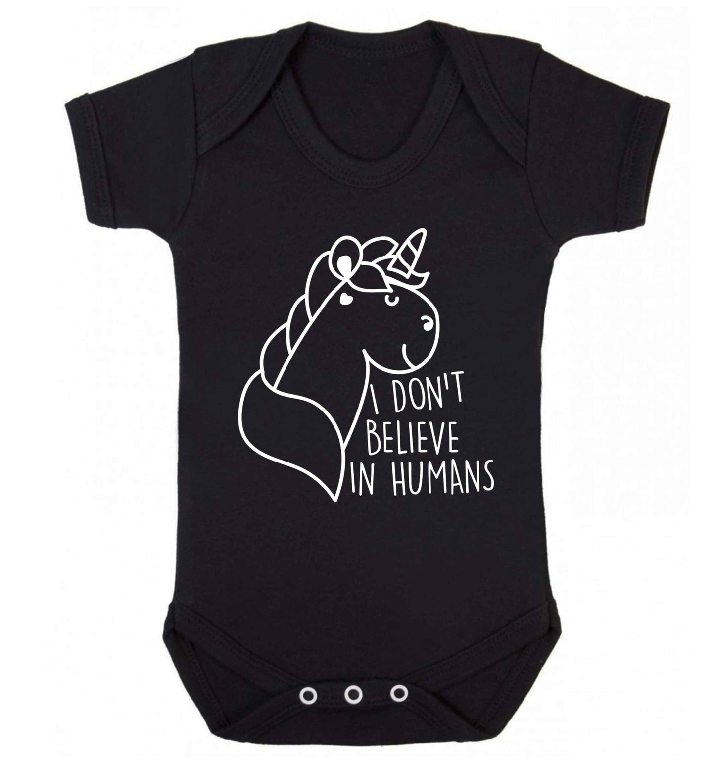 I don't believe in humans Baby Vest black 18-24 months