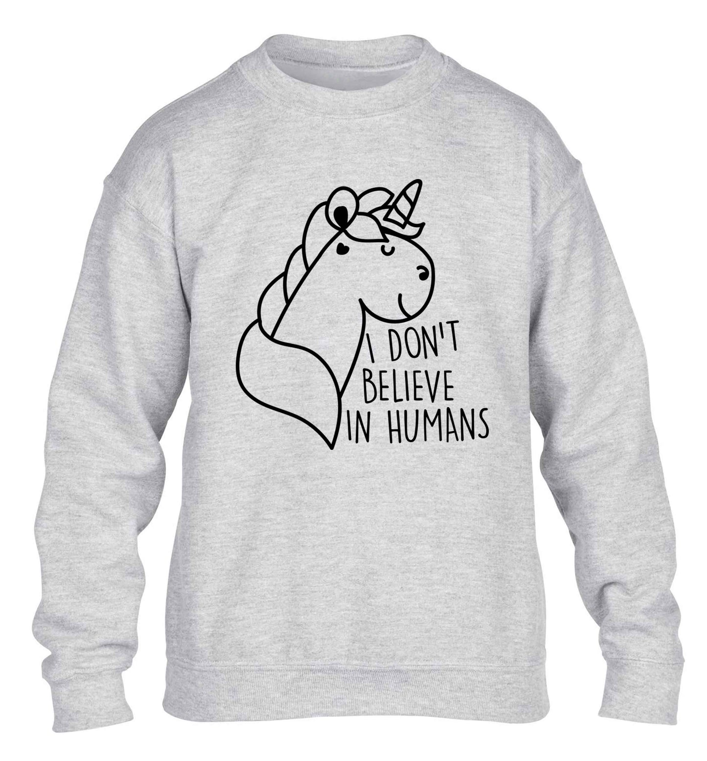 I don't believe in humans children's grey sweater 12-13 Years