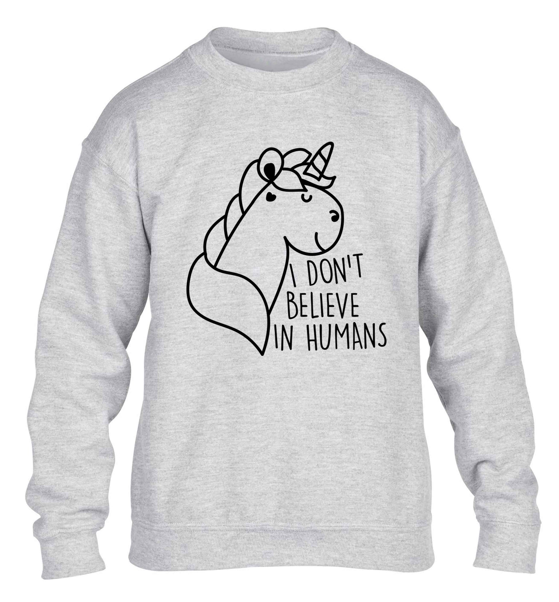 I don't believe in humans children's grey sweater 12-13 Years