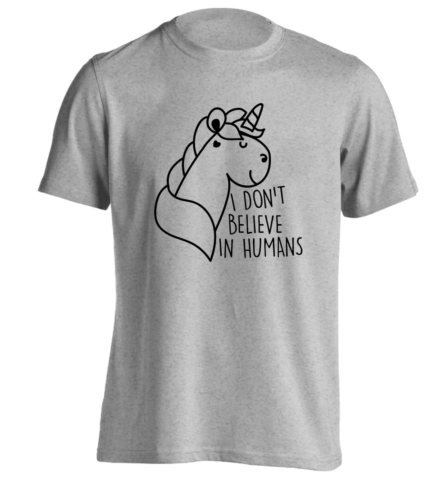 I don't believe in humans adults unisex grey Tshirt 2XL