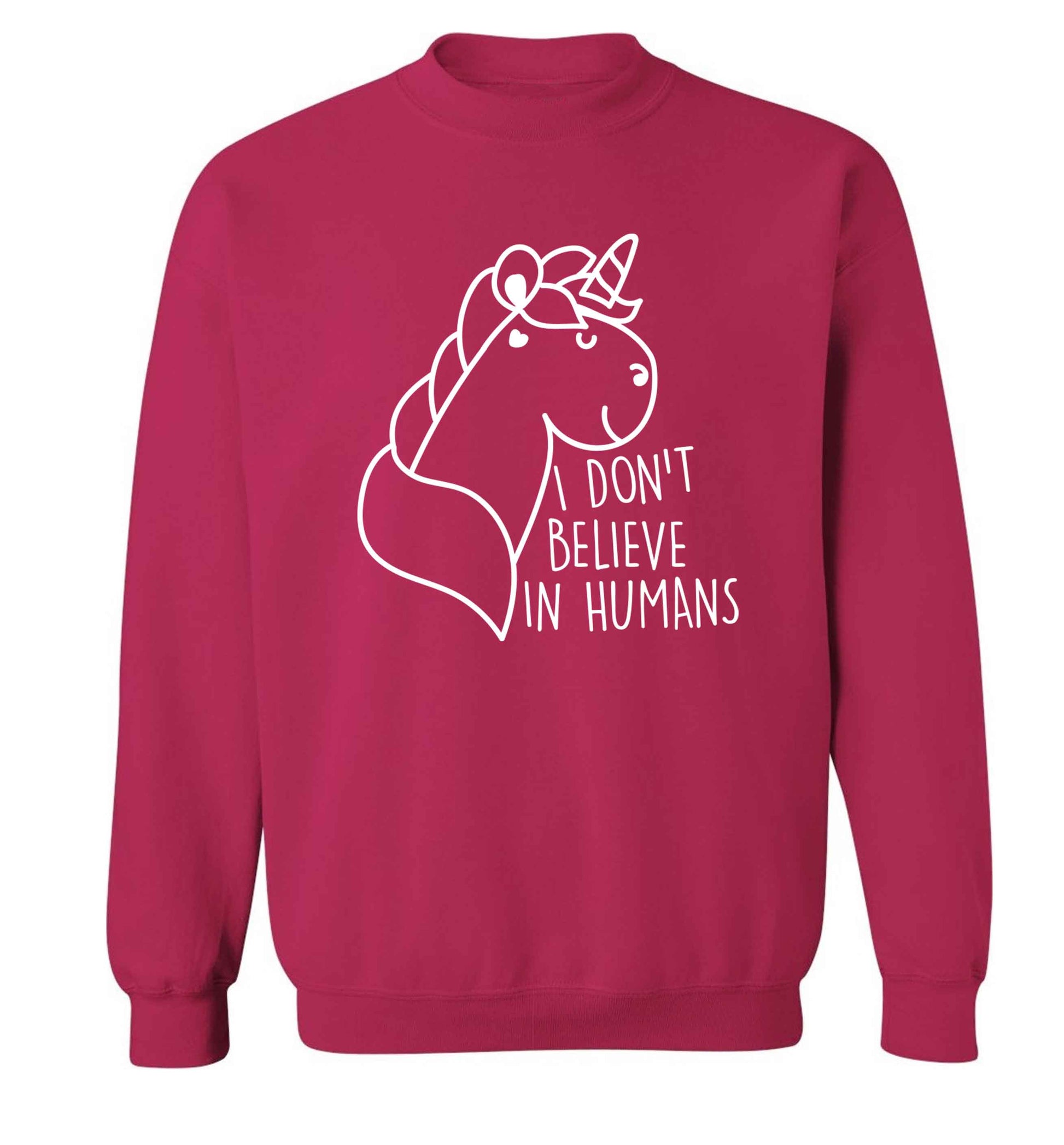 I don't believe in humans Adult's unisex pink Sweater 2XL
