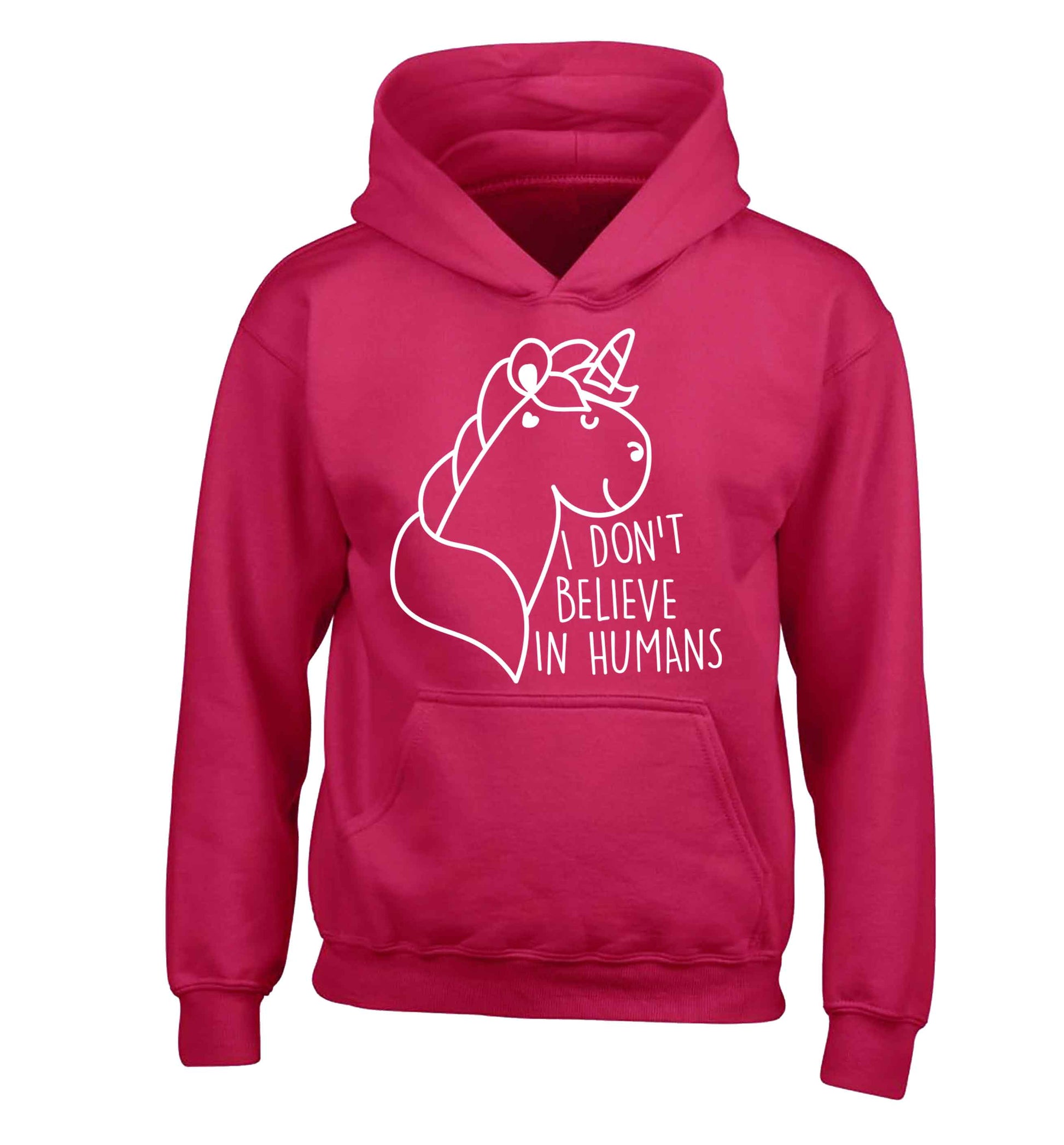 I don't believe in humans children's pink hoodie 12-13 Years