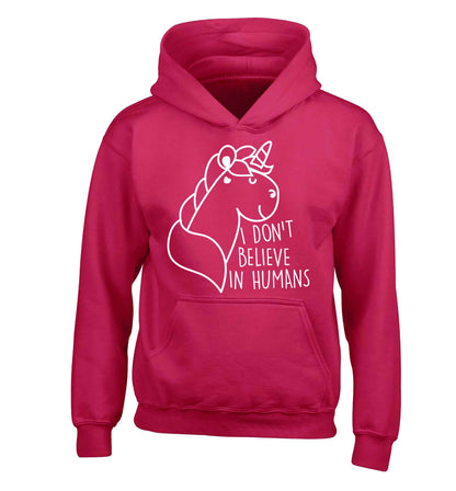 I don't believe in humans children's pink hoodie 12-13 Years