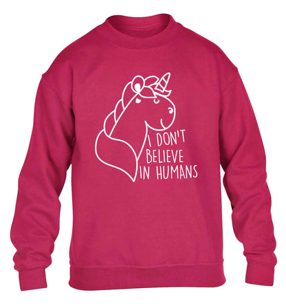 I don't believe in humans children's pink sweater 12-13 Years