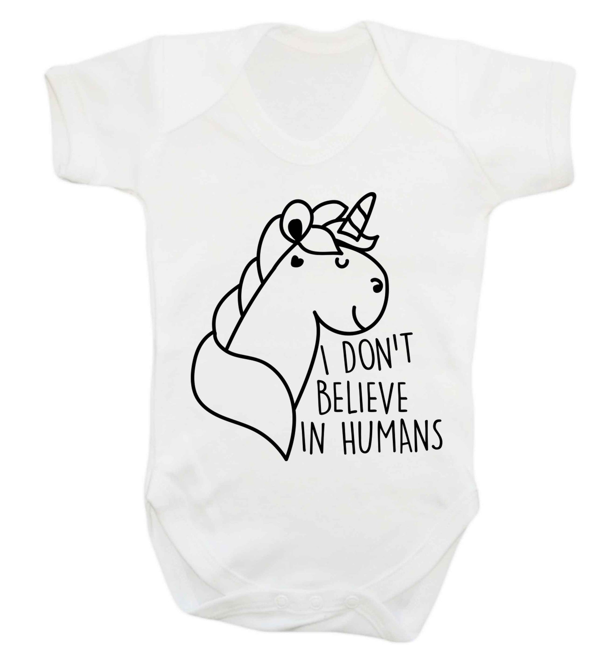 I don't believe in humans Baby Vest white 18-24 months