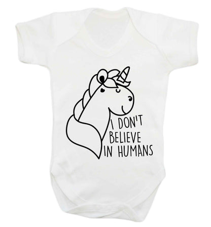 I don't believe in humans Baby Vest white 18-24 months