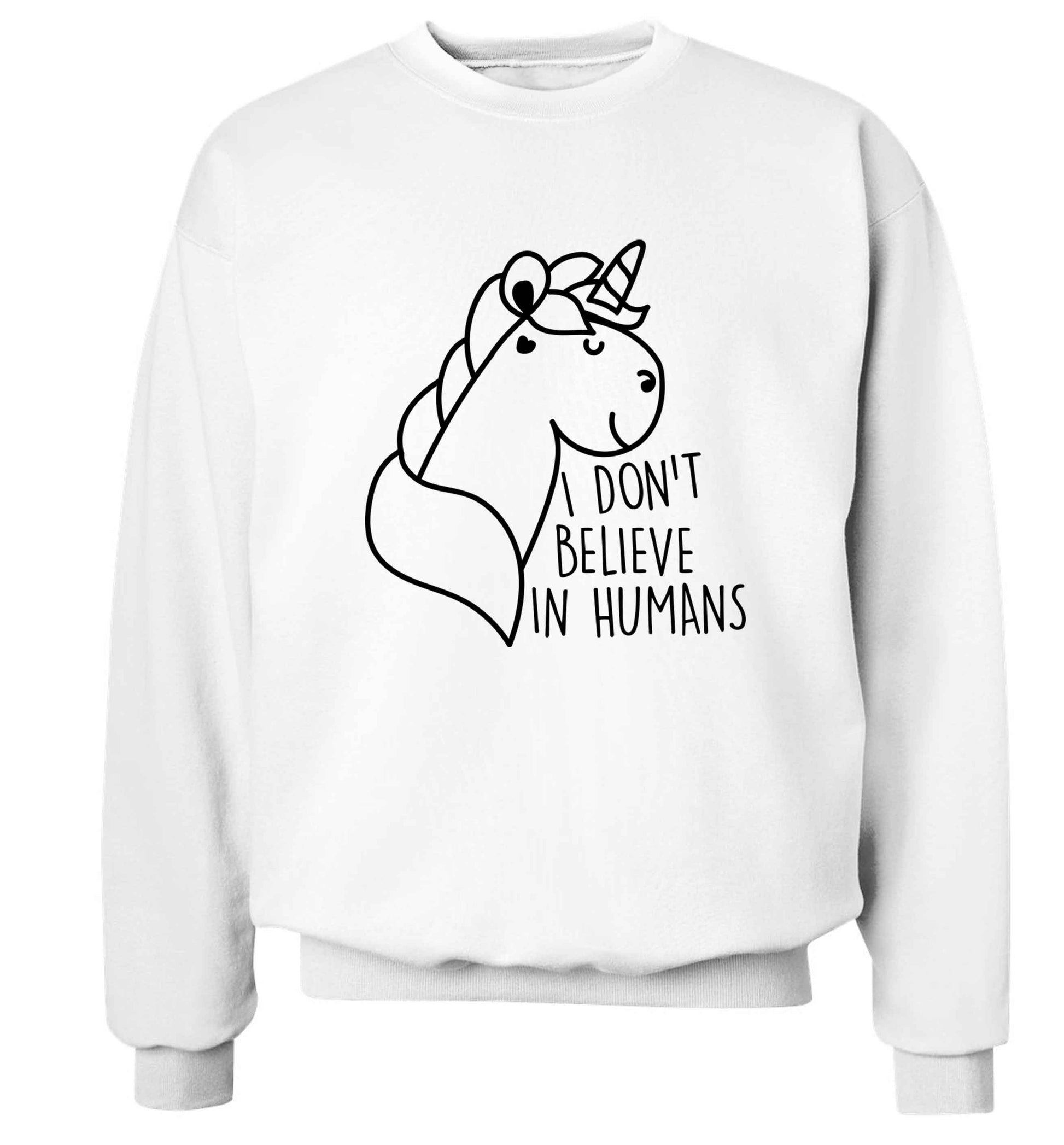 I don't believe in humans Adult's unisex white Sweater 2XL