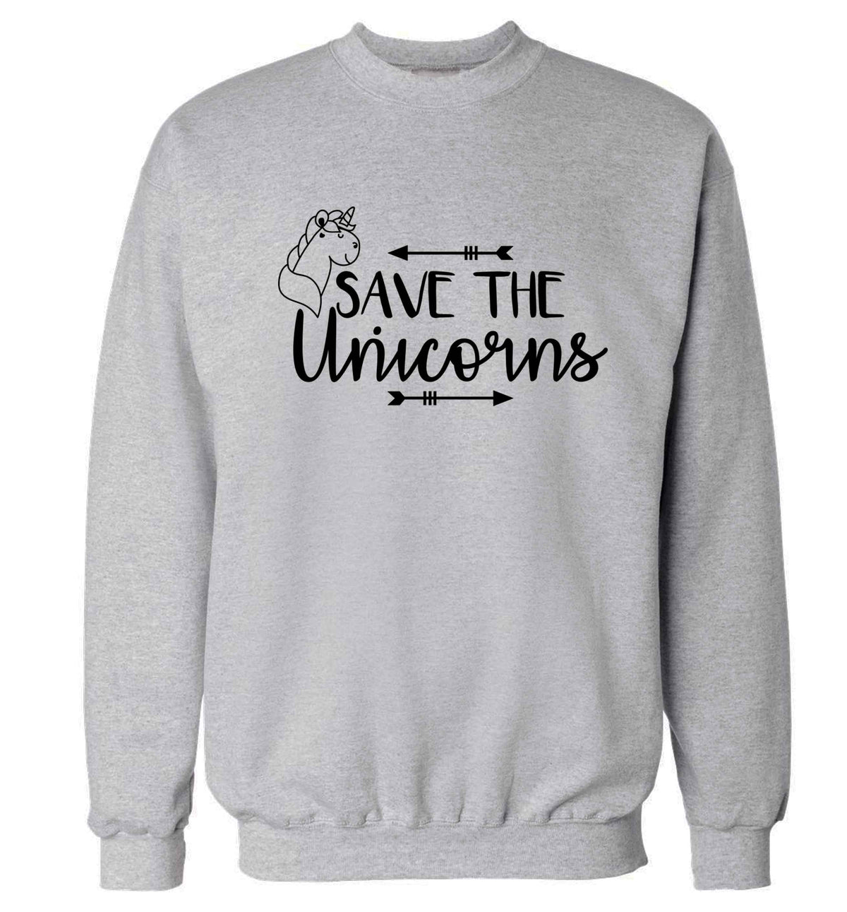 Save the unicorns Adult's unisex grey Sweater 2XL