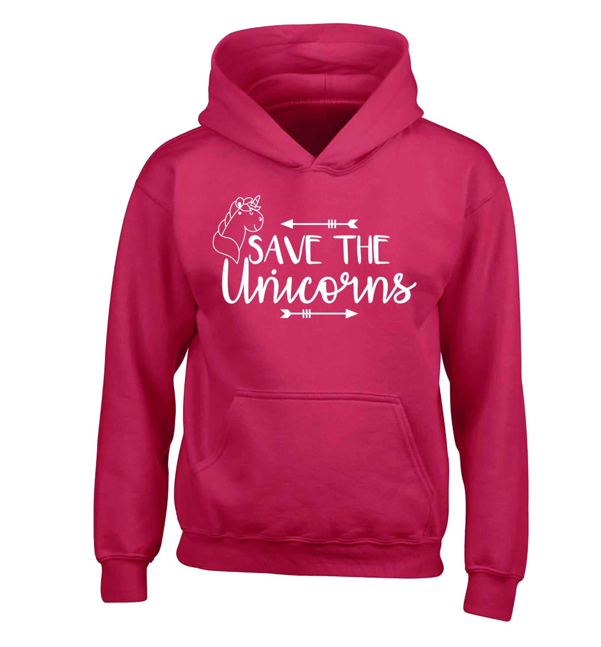 Save the unicorns children's pink hoodie 12-13 Years