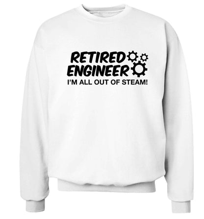 Retired engineer I'm all out of steam Adult's unisex white Sweater 2XL