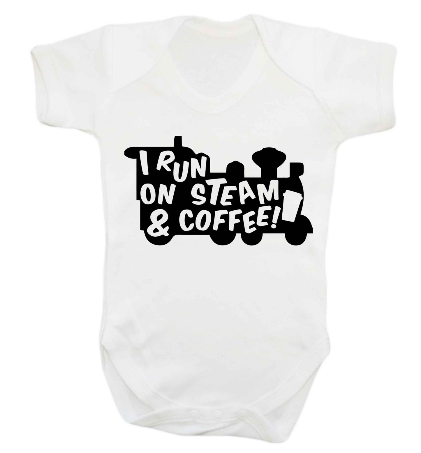 I run on steam and coffee Baby Vest white 18-24 months