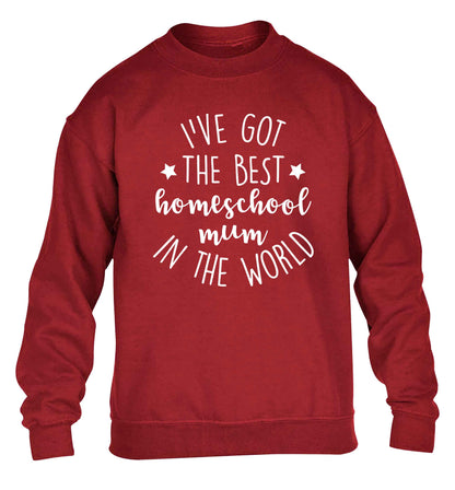 I've got the best homeschool mum in the world children's grey sweater 12-13 Years