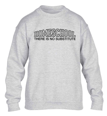 Homeschool there is not substitute children's grey sweater 12-13 Years
