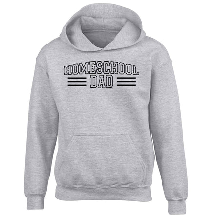 Homeschool dad children's grey hoodie 12-13 Years