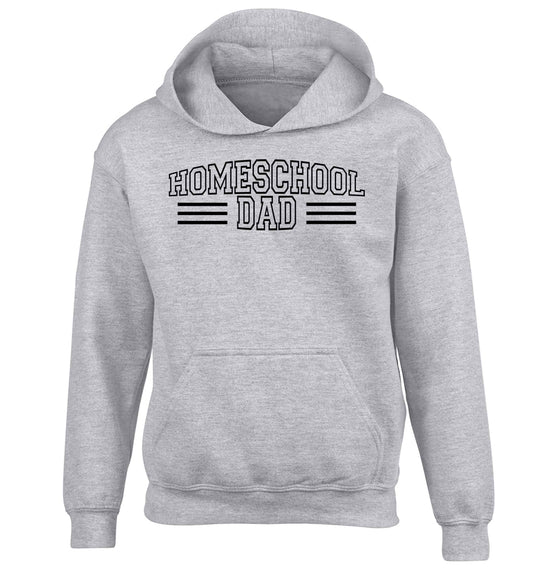 Homeschool dad children's grey hoodie 12-13 Years
