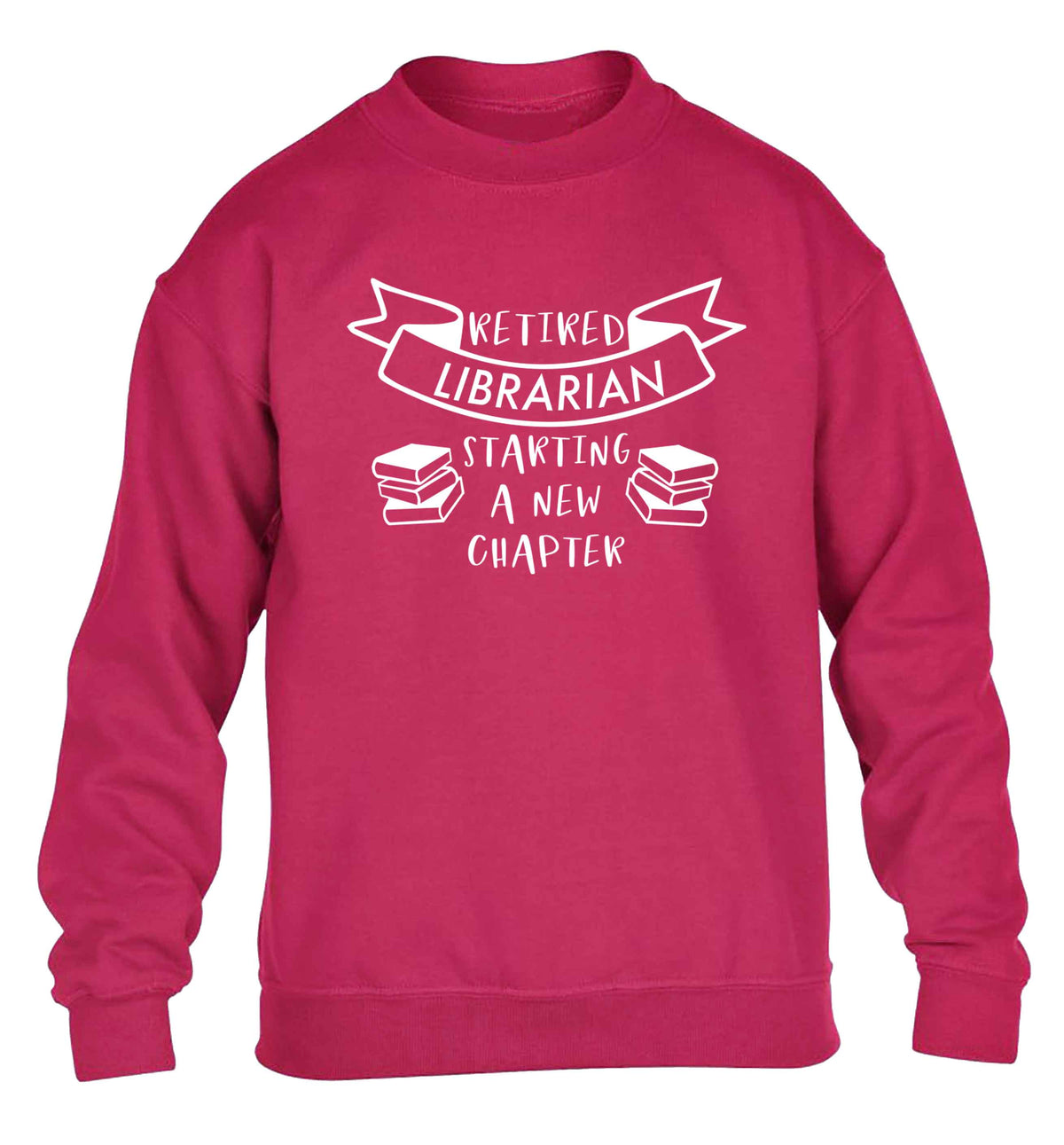 Retired librarian keep your hair on children's pink sweater 12-13 Years