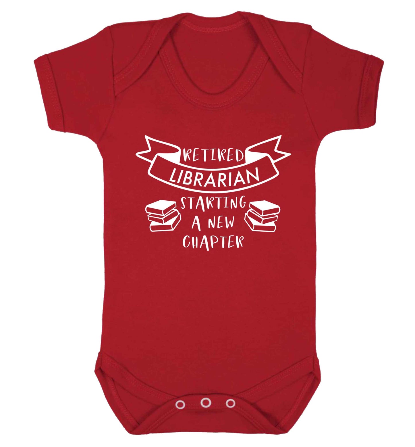 Retired librarian keep your hair on Baby Vest red 18-24 months