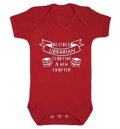 Retired librarian keep your hair on Baby Vest red 18-24 months