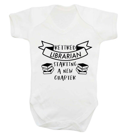 Retired librarian keep your hair on Baby Vest white 18-24 months