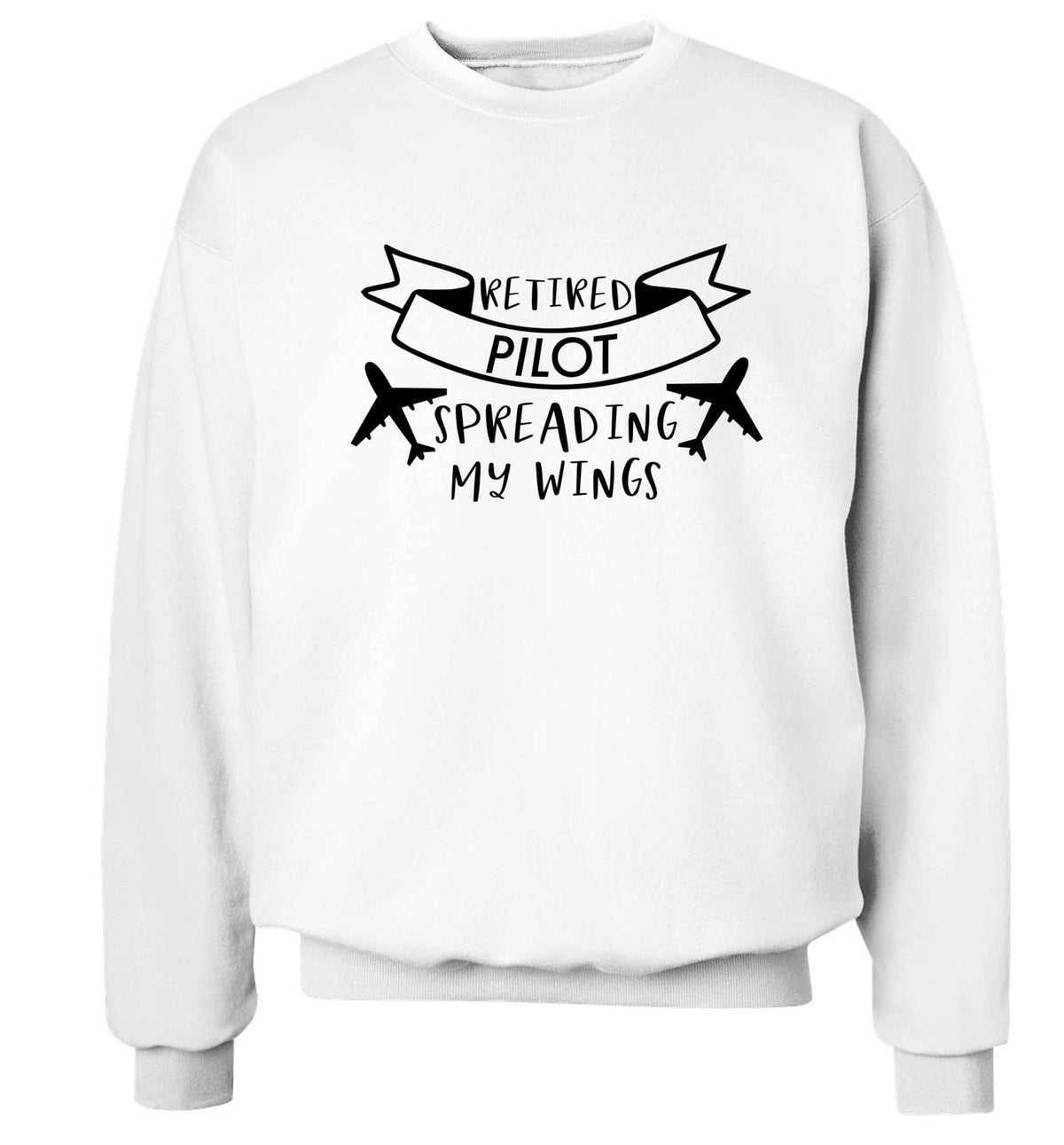 Retired pilot spreading my wings Adult's unisex white Sweater 2XL