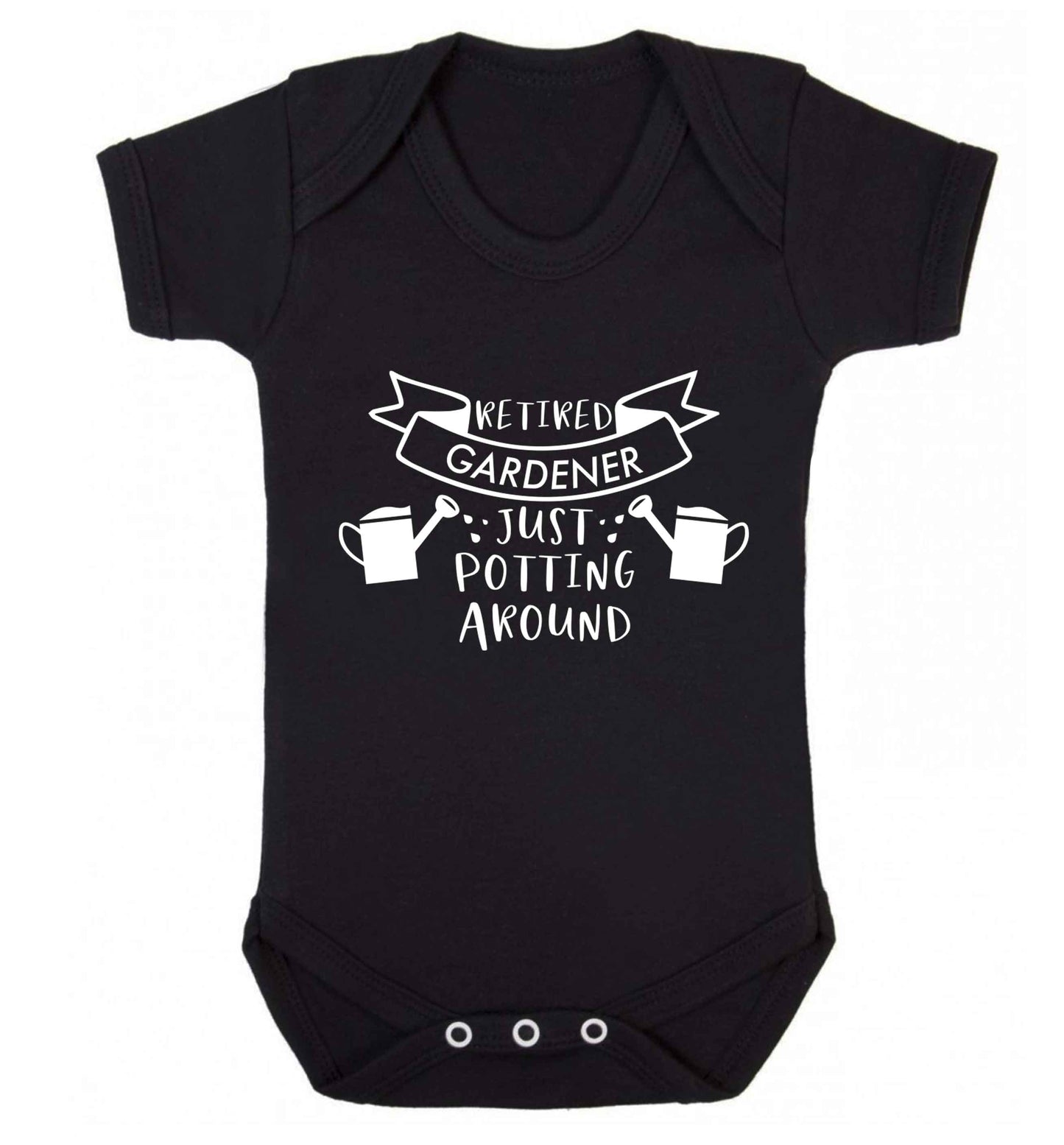 Retired gardener just potting around Baby Vest black 18-24 months