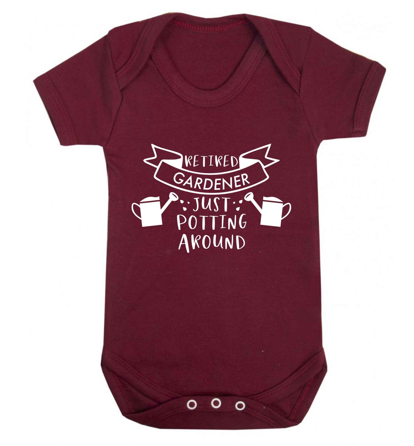 Retired gardener just potting around Baby Vest maroon 18-24 months