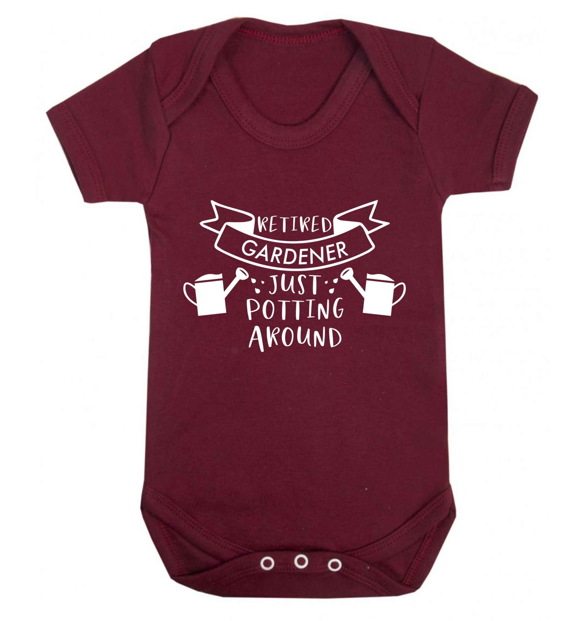 Retired gardener just potting around Baby Vest maroon 18-24 months