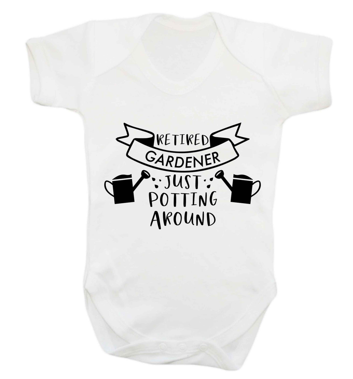Retired gardener just potting around Baby Vest white 18-24 months