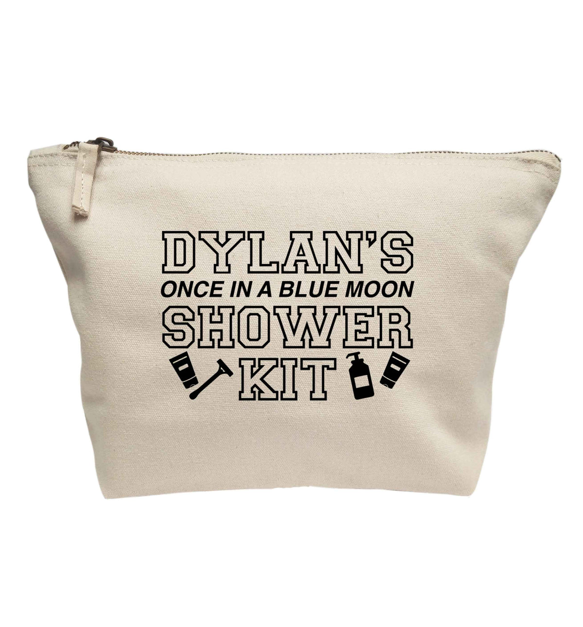 Personalised once in a blue moon shower kit | makeup / wash bag