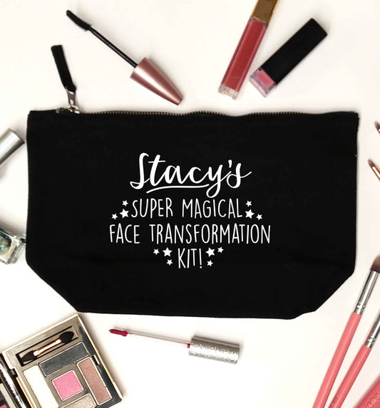 Personalised super magical face transformation kit black makeup bag
