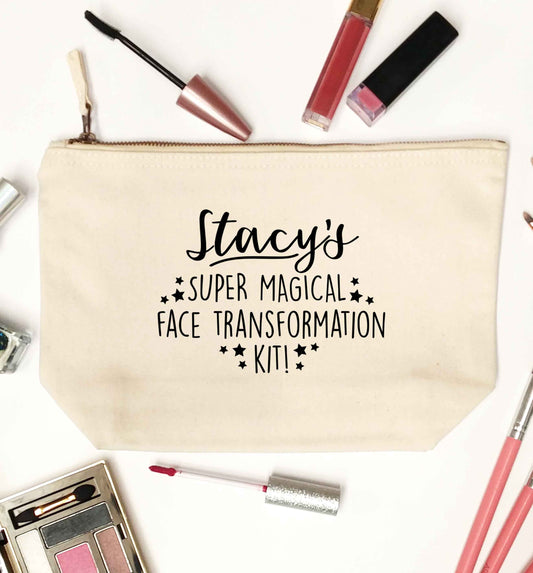 Personalised super magical face transformation kit natural makeup bag