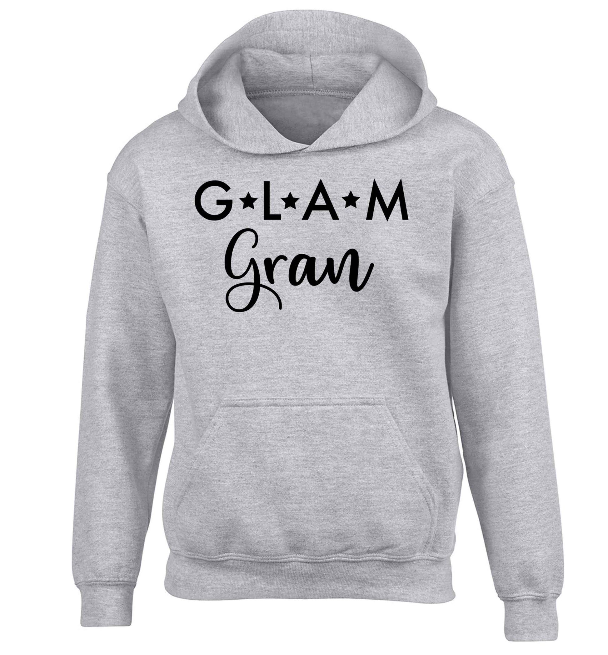 Glam Gran children's grey hoodie 12-13 Years