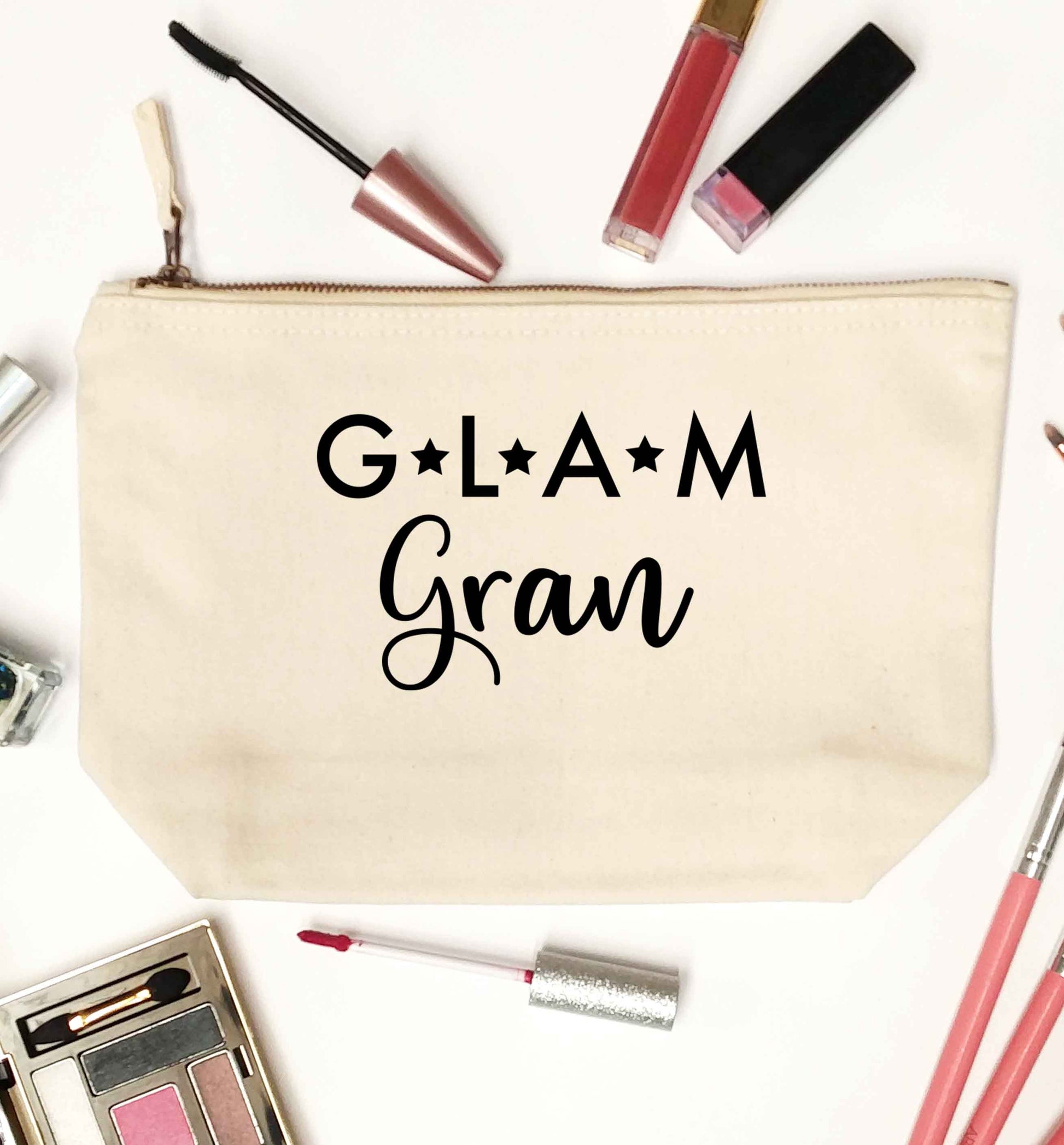 Glam Gran natural makeup bag