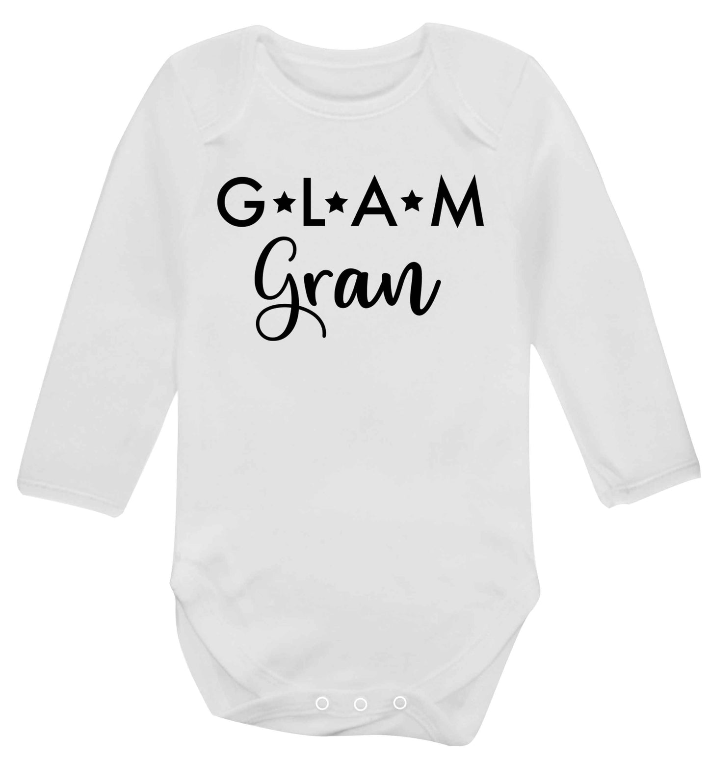Glam Gran Baby Vest long sleeved white 6-12 months