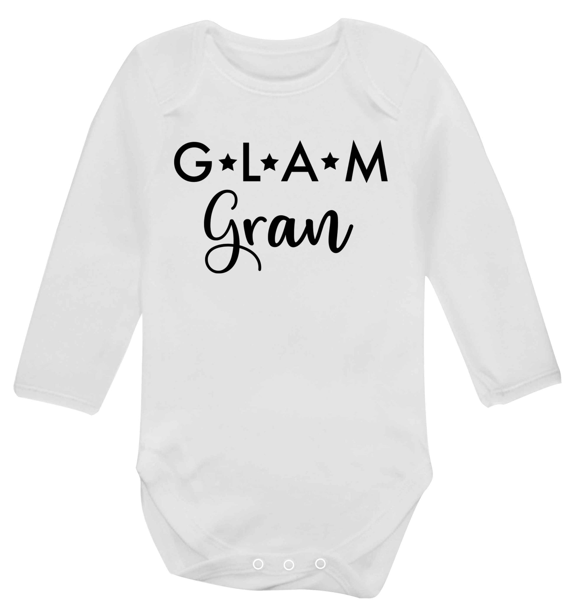 Glam Gran Baby Vest long sleeved white 6-12 months