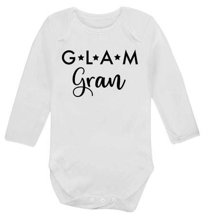 Glam Gran Baby Vest long sleeved white 6-12 months