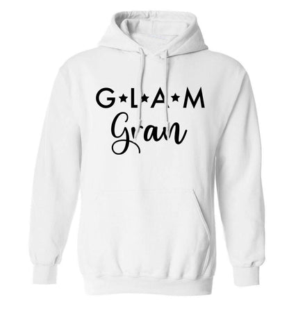 Glam Gran adults unisex white hoodie 2XL