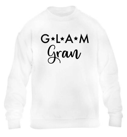 Glam Gran children's white sweater 12-13 Years