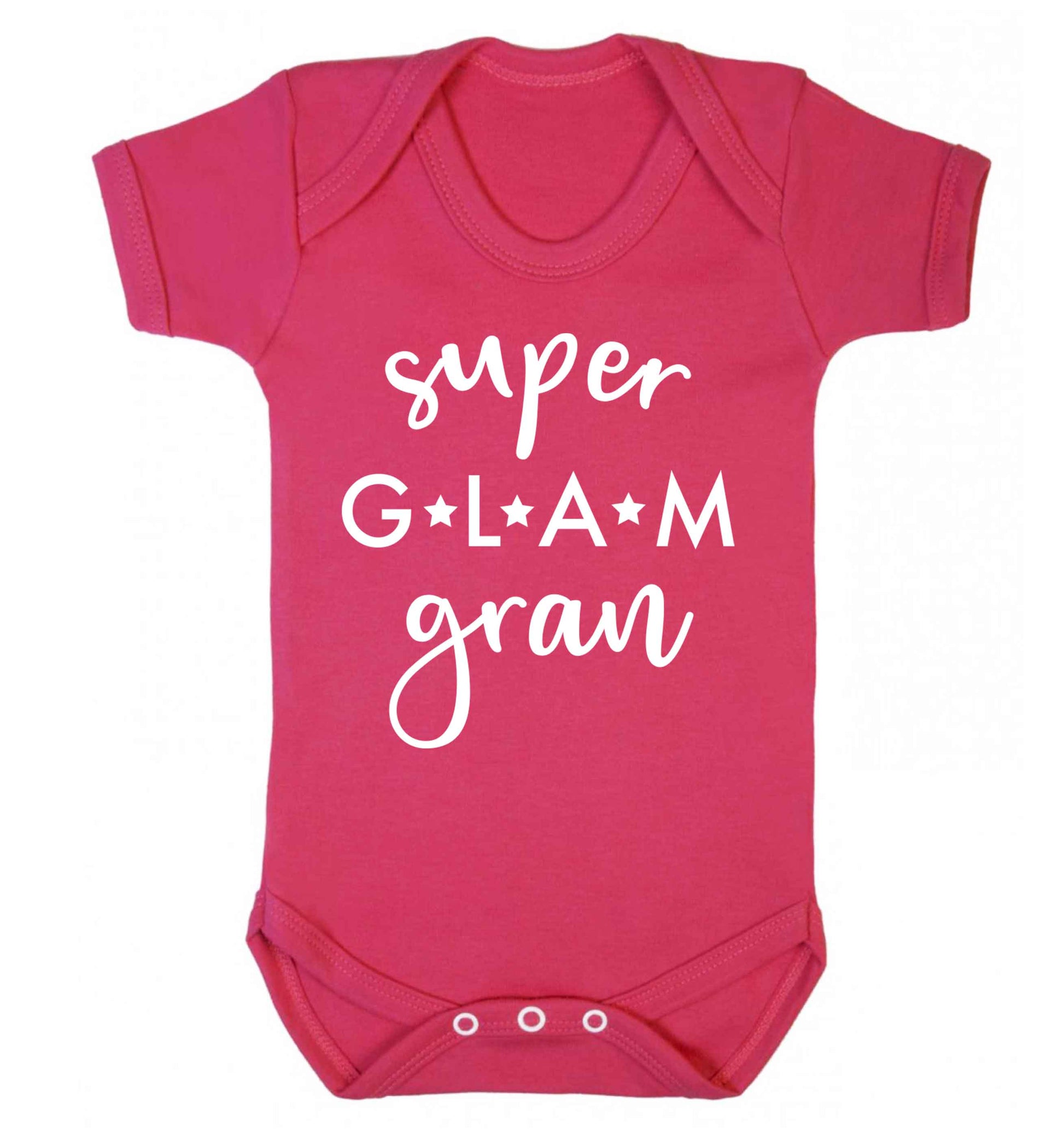 Super glam gran Baby Vest dark pink 18-24 months
