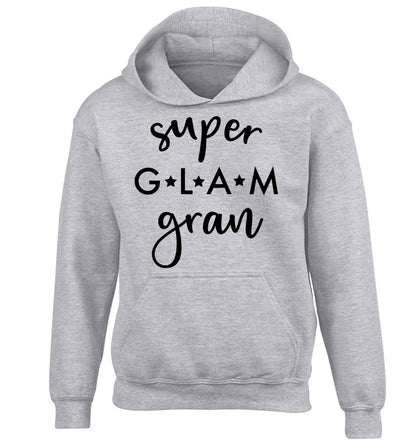 Super glam gran children's grey hoodie 12-13 Years