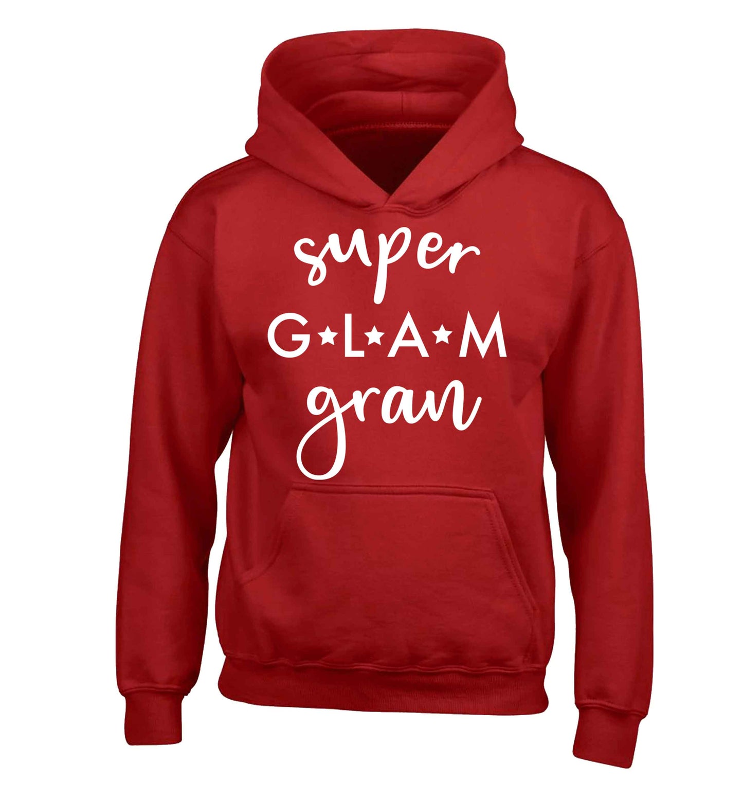 Super glam gran children's red hoodie 12-13 Years