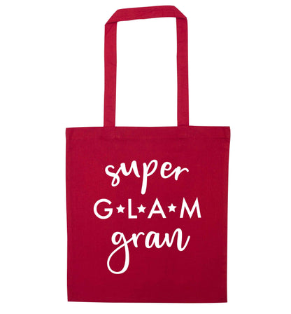 Super glam gran red tote bag