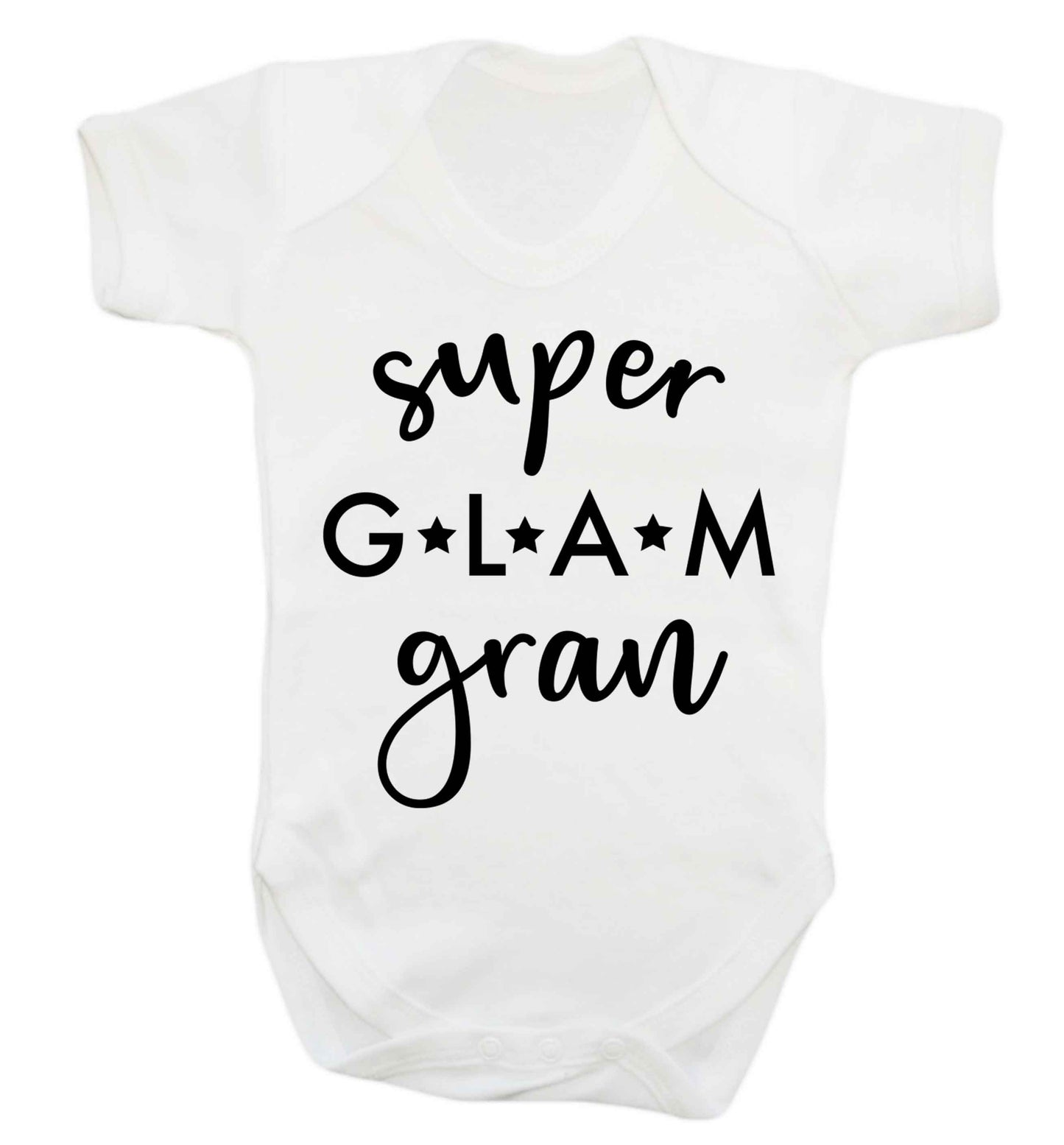 Super glam gran Baby Vest white 18-24 months