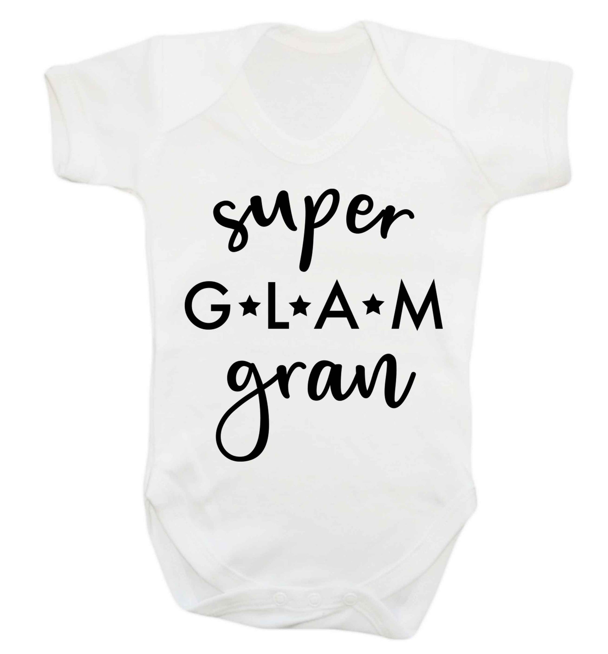 Super glam gran Baby Vest white 18-24 months
