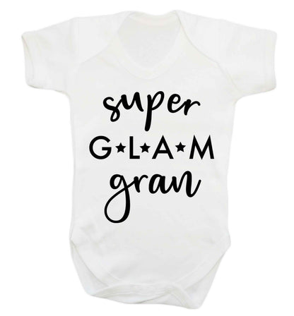 Super glam gran Baby Vest white 18-24 months